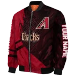 personalized arizona diamondbacks hexagon mesh red black bomber jacket best selling.webp