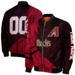 personalized arizona diamondbacks hexagon mesh red black bomber jacket best selling.webp