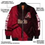 personalized arizona diamondbacks hexagon mesh red black bomber jacket best selling.webp