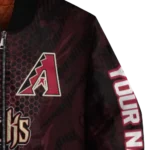 personalized arizona diamondbacks hexagon mesh red black bomber jacket best selling.webp