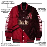 personalized arizona diamondbacks hexagon mesh red black varsity jacket best selling