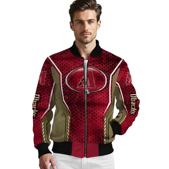 personalized arizona diamondbacks power plate red bomber jacket high quality.webp