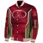 personalized arizona diamondbacks power plate red varsity jacket best selling