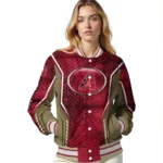 personalized arizona diamondbacks power plate red varsity jacket best selling