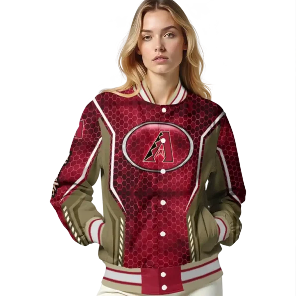 personalized arizona diamondbacks power plate red varsity jacket latest model