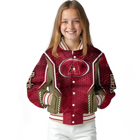 personalized arizona diamondbacks power plate red varsity jacket top rated