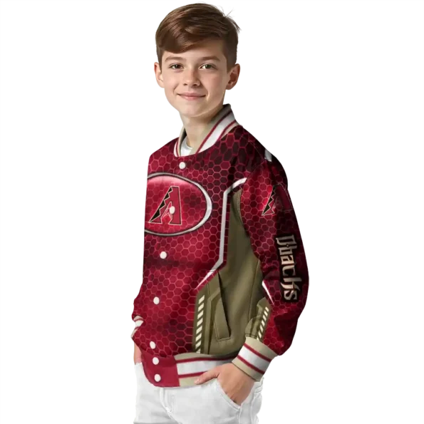 personalized arizona diamondbacks power plate red varsity jacket trendy