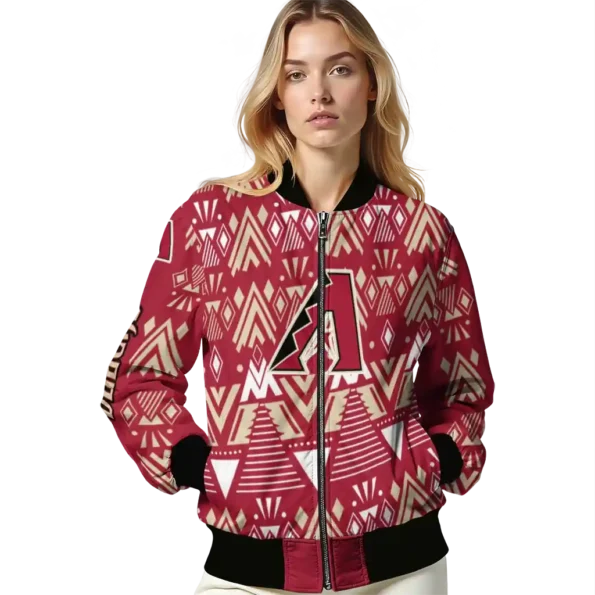 personalized arizona diamondbacks pyramid shapes red bomber jacket latest model.webp