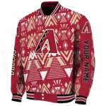 personalized arizona diamondbacks pyramid shapes red varsity jacket best selling