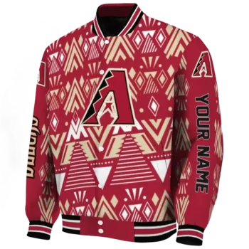personalized arizona diamondbacks pyramid shapes red varsity jacket best selling