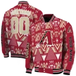 personalized arizona diamondbacks pyramid shapes red varsity jacket best selling