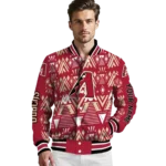 personalized arizona diamondbacks pyramid shapes red varsity jacket best selling