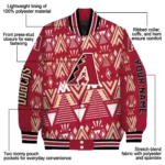 personalized arizona diamondbacks pyramid shapes red varsity jacket best selling