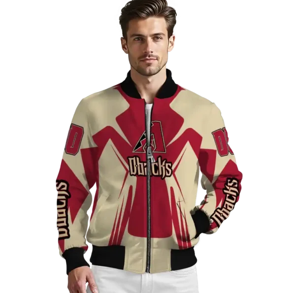 personalized arizona diamondbacks spider mark red black crocs bomber jacket high quality.webp