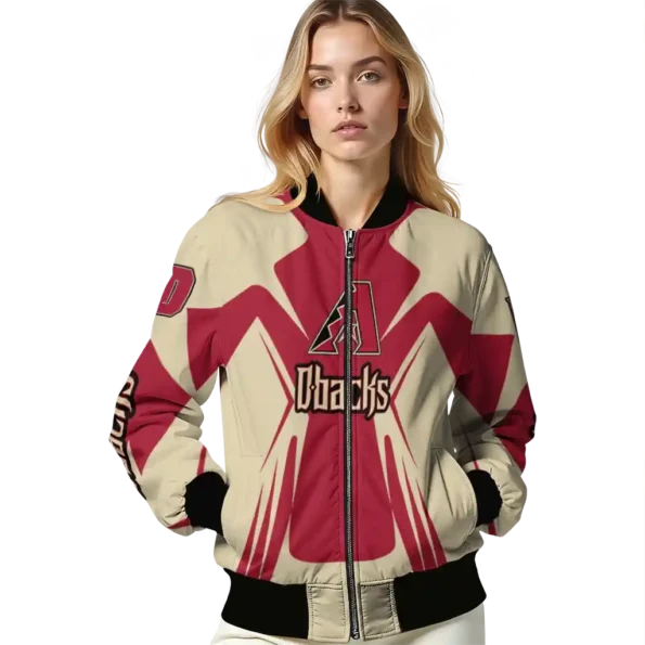 personalized arizona diamondbacks spider mark red black crocs bomber jacket latest model.webp