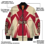 personalized arizona diamondbacks spider mark red black crocs bomber jacket best selling.webp