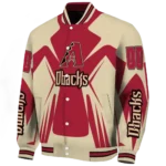 personalized arizona diamondbacks spider mark red black crocs varsity jacket best selling