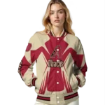 personalized arizona diamondbacks spider mark red black crocs varsity jacket best selling