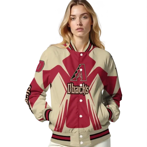 personalized arizona diamondbacks spider mark red black crocs varsity jacket latest model