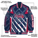 personalized atlanta braves chevron angles navy varsity jacket best selling