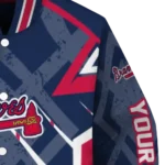 personalized atlanta braves chevron angles navy varsity jacket best selling