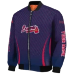 personalized atlanta braves chevron arrow navy bomber jacket best selling.webp