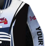 personalized atlanta braves mesh effect navy black varsity jacket best selling