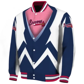 personalized atlanta braves v stripes navy white varsity jacket best selling