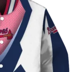 personalized atlanta braves v stripes navy white varsity jacket best selling