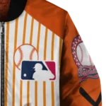 personalized baltimore orioles eagle baseball orange white bomber jacket best selling
