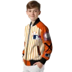 personalized baltimore orioles eagle baseball orange white bomber jacket best selling