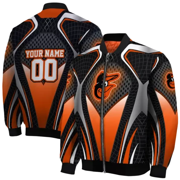 personalized baltimore orioles mesh chest black crocs black bomber jacket fashion forward