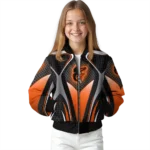 personalized baltimore orioles mesh chest black crocs black bomber jacket best selling
