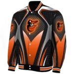 personalized baltimore orioles mesh chest black crocs black varsity jacket best selling