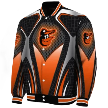personalized baltimore orioles mesh chest black crocs black varsity jacket best selling