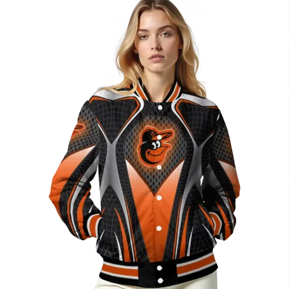 personalized baltimore orioles mesh chest black crocs black varsity jacket latest model