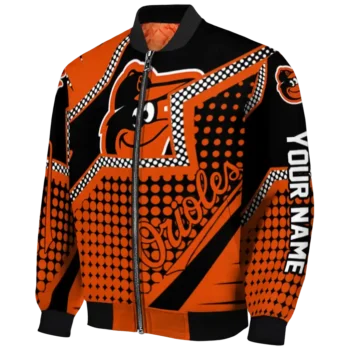 personalized baltimore orioles star burst orange bomber jacket best selling