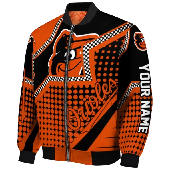 personalized baltimore orioles star burst orange bomber jacket best selling