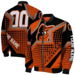 personalized baltimore orioles star burst orange bomber jacket best selling