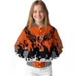 personalized baltimore orioles winged blaze orange white varsity jacket best selling