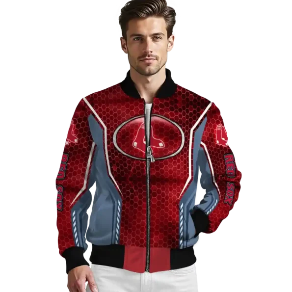 personalized boston red sox power plate red bomber jacket high quality