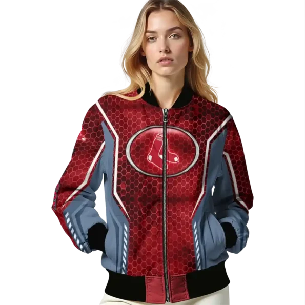 personalized boston red sox power plate red bomber jacket latest model