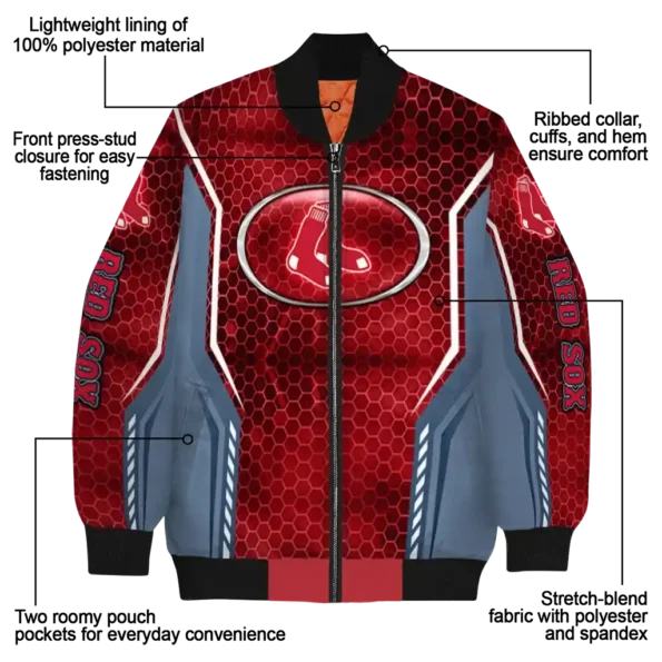 personalized boston red sox power plate red bomber jacket new arrival