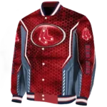 personalized boston red sox power plate red varsity jacket best selling