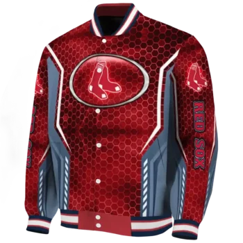 personalized boston red sox power plate red varsity jacket best selling