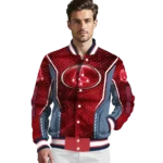 personalized boston red sox power plate red varsity jacket best selling