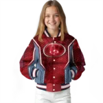 personalized boston red sox power plate red varsity jacket best selling