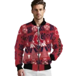 personalized boston red sox pyramid shapes red bomber jacket best selling