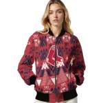 personalized boston red sox pyramid shapes red bomber jacket best selling