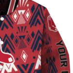 personalized boston red sox pyramid shapes red varsity jacket best selling
